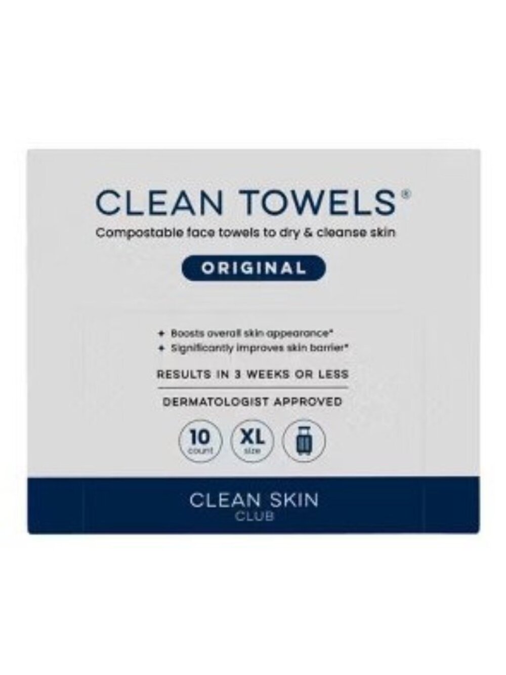 Clean Skin Club Clean Towels Original XL Travel - 10 Count